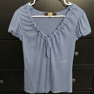 Blue striped Anthropologie Eva Franco Top